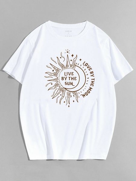 

men sun and slogan graphic tee y5dq#, White;black