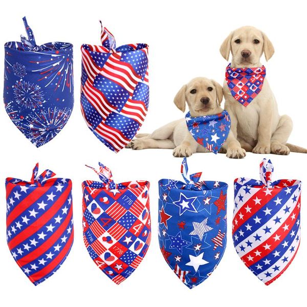 

dog apparel 1ps bandana american independence day pet supplies cat bandanas scarf small dogs puppy bibs for 7th apr