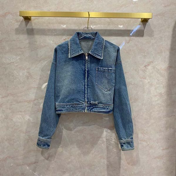 

women's jackets streetwear denim jacket for women spring 2021 high-end brand lapel long sleeve zipper handsome slim jean coat lady, Black;brown