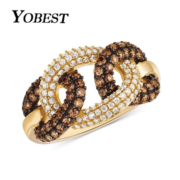 

wedding rings yo 2021 design rose gold color black and white zircon ring for woman luxury fashion jewelry gift wholesale, Slivery;golden