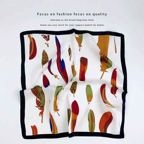 

100% natural real silk scarf fashion women summer beach small neck scarves shawl bandana hijab pashmina poncho 53*53cm, Blue;gray