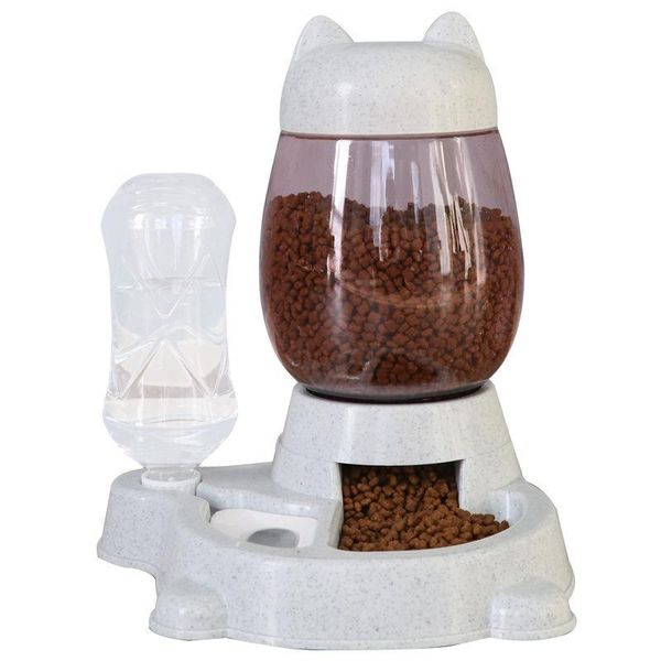 

cat bowls & feeders dog automatic water dispenser feeder container doggy puppy kitten supplies small medium large pet 258ml bowl