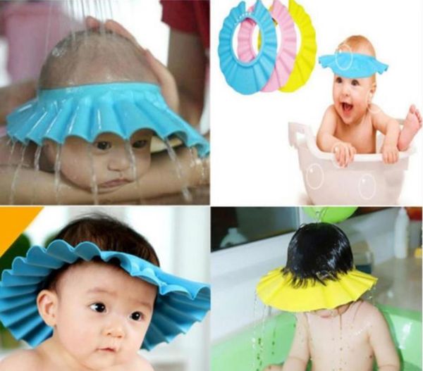 

baby shower cap girl boy adjustable waterproof ear hat to protect your child
