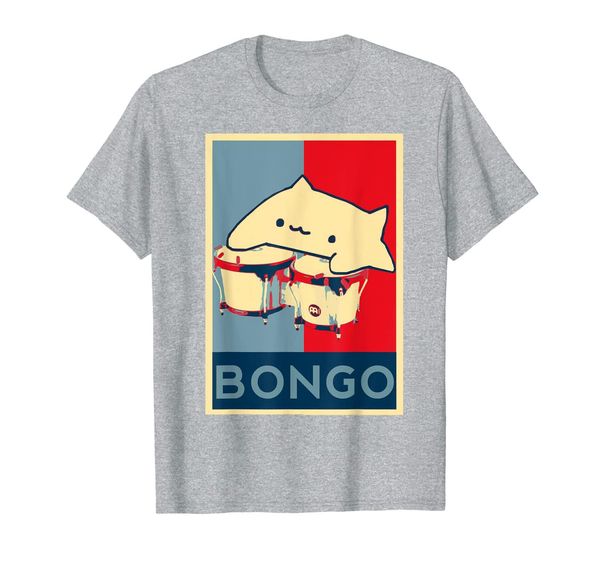

bongo cat for president hope poster t-shirt, White;black