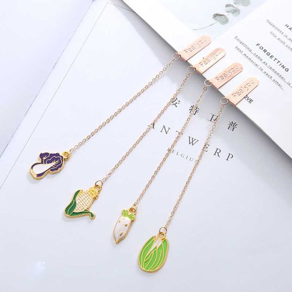 

metal bookmarks vegetables creative classical exquisite mini art pattern book mark page folder markers office school supplies bookmark