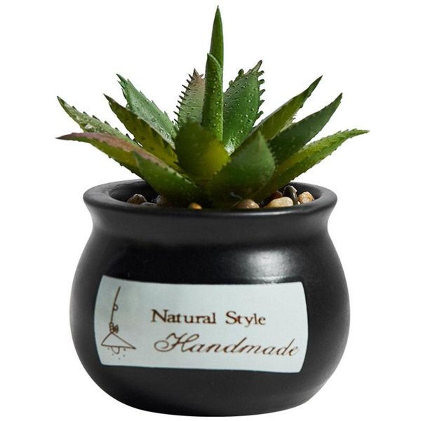 

decorative flowers & wreaths b-life artificial succulents bonsai planter mini realistic fake plants with ceramic pots for home and office de