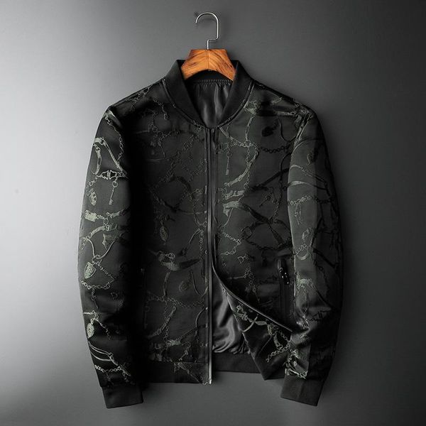 

men's jackets black jacket men autumn slim fit jacquard bomber 5xl chaqueta hombre casual outfit vintage coat, Black;brown