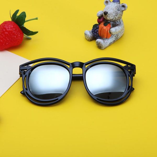 

sunglasses baby transparent fashion square kids sun glasses boy girl goggles travel hollow out color coating, Blue
