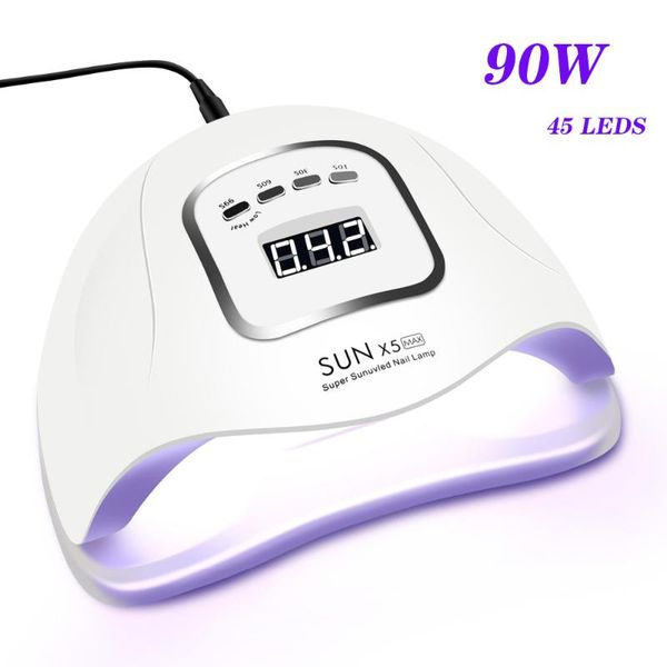 

max uv lamp led nail dryer 45/36/18 beads for drying gel polish sensor timer auto manicure tools dryers