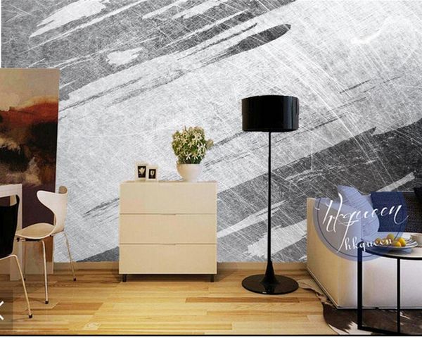 Duvar Kağıtları Soyut Siyah Ve Beyaz Çizim Retro Geometrik Desen 3D Duvar Kağıdı Papel de Parede, Oturma Odası TV Kanepe Duvar Yatak Odası Bar Mural