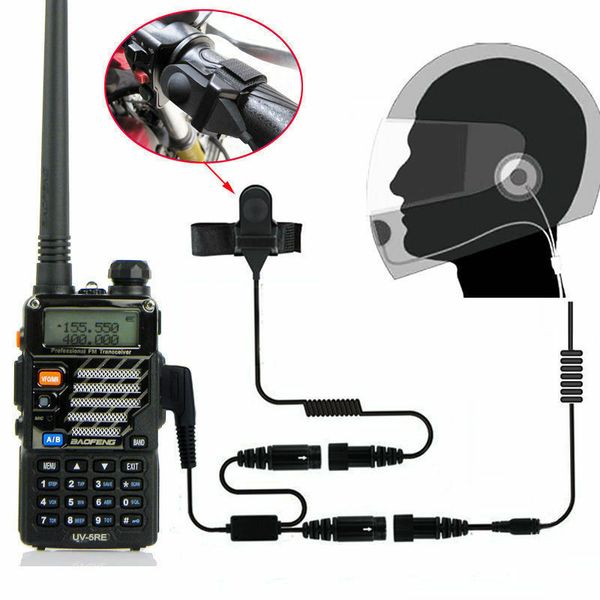 2-poliges PTT-Motorradhelm-Headset Jianwu Baofeng uv-5r Walkie-Talkie