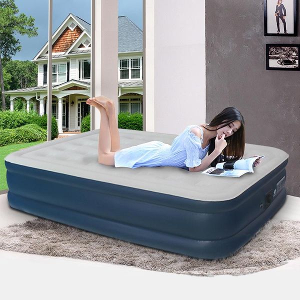 

outdoor pads inflatable mattress double sheets people heighten air bed folding home cushion built-in