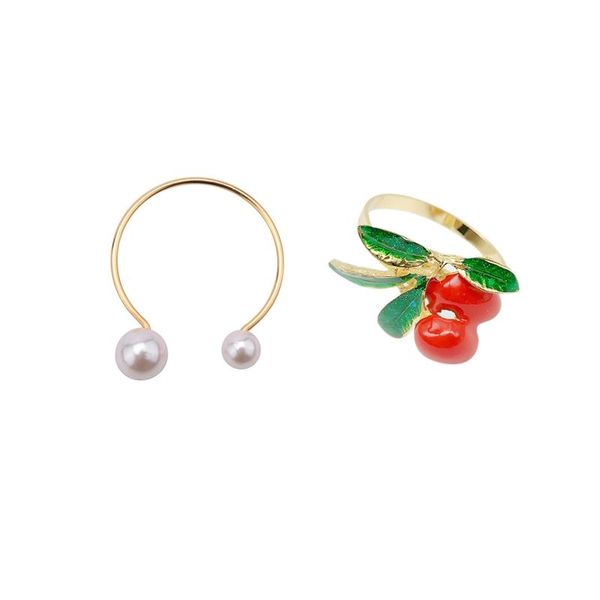 

napkin rings 18 pcs el ring table decoration, gold & red