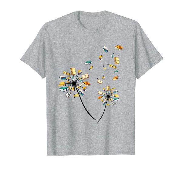 

Dandelion Books Flower Fly Reading Fan Gift T Shirt T-Shirt, Mainly pictures