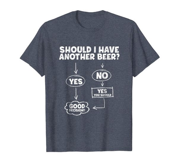 

Should I Have Another Beer Flowchart T-Shirt, Mainly pictures