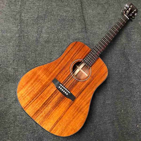 

custom 41 inch dreadnought d body koa wood acoustic guitar