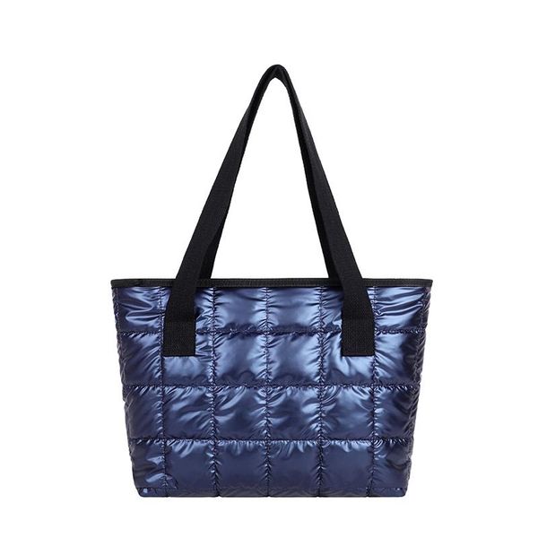 

evening bags fashion lingge shoulder bag women's high-capacity down space winter nylon handbags female underarm pack