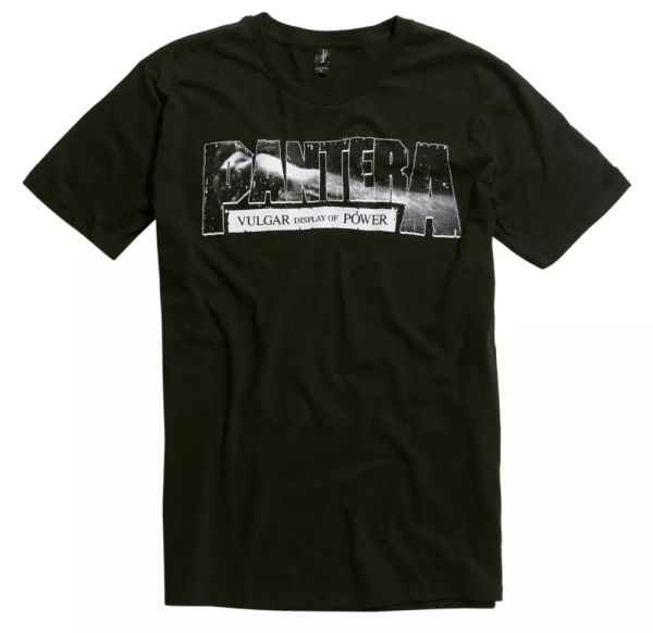 

pantera vulgar display of power logo heavy metal t-shirt new licensed & official, White;black