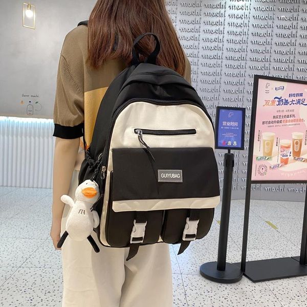 

school bags kawaii nylon women backpack cartoon waterproof shoulder fashion for teen girls large