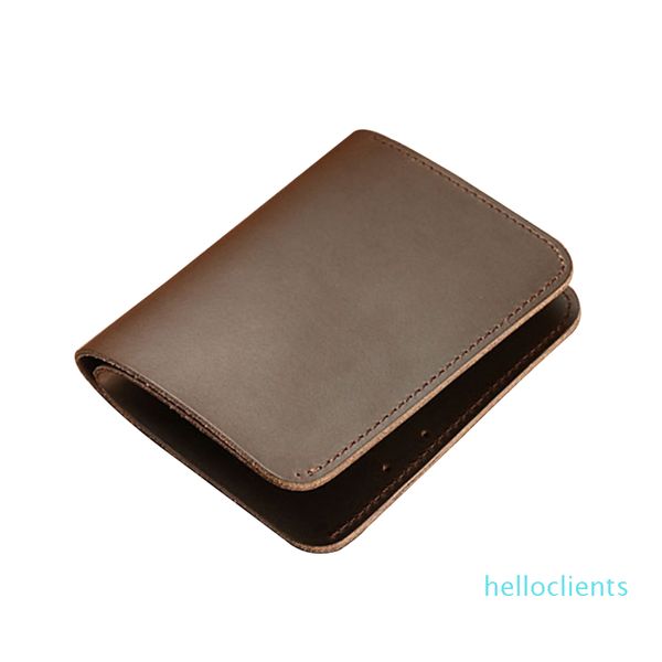 

vintage men wallets piece leather front pocket short billfold business genuine leather purse male, Red;black