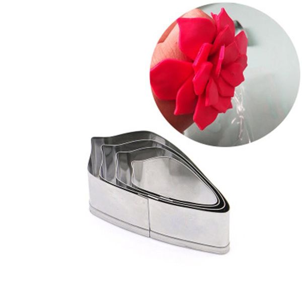 

baking moulds flower shape stainless steel cookie cutters petal biscuit mold pastry fondant cake cutter decorating