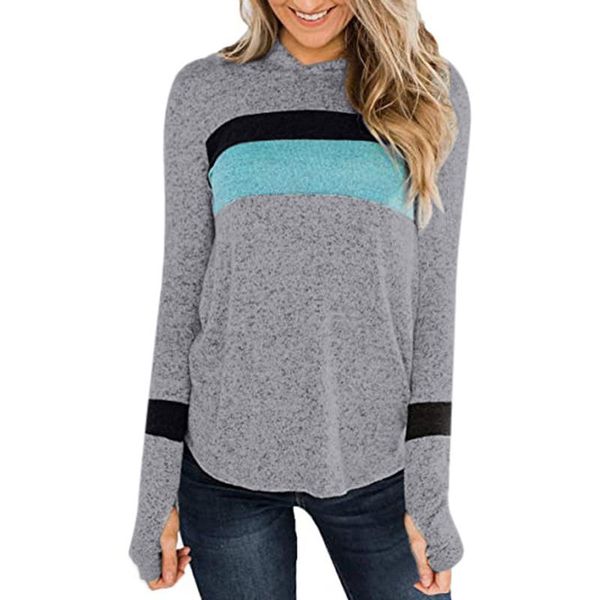 

patcwork shirt hoodie long sleeve women's loose casual shirts o-neck cotton plus size female clothings blouses &, White
