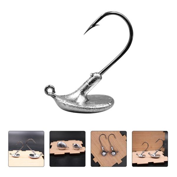 

fishing hooks 50pcs blood slot lead jig head lure tackles