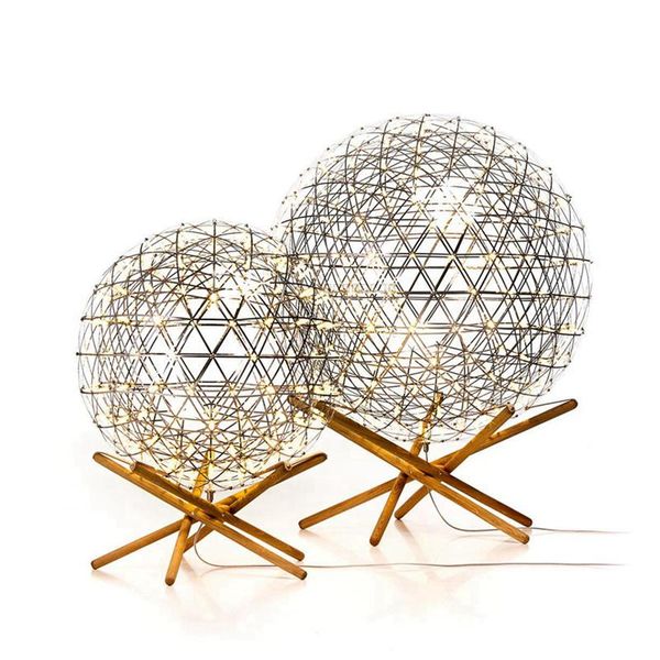 

modern creative floor light nordic dia.55cm ball stainless steel wooden tripod living room bedroom store showroom lamps
