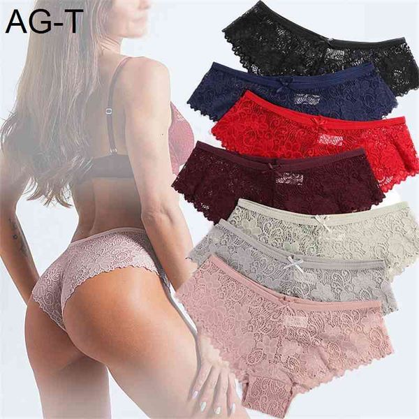 

lace panties ice silk seamless panty women low rise transparent floral briefs soft cotton crotch underpants underwear, Black;pink