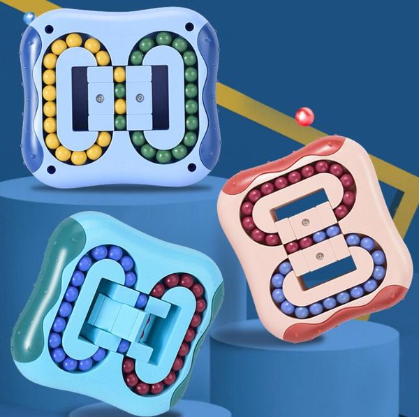 

anti-stress rotating magic bean cube fingertip fidget toys adults kids stress relief toy funny educational breakthrough game