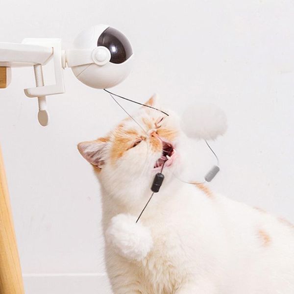 

cat toys electric teaser yo-yo ball automatic lifting spring rod smart set interactive pet playing funny molarÂ pet