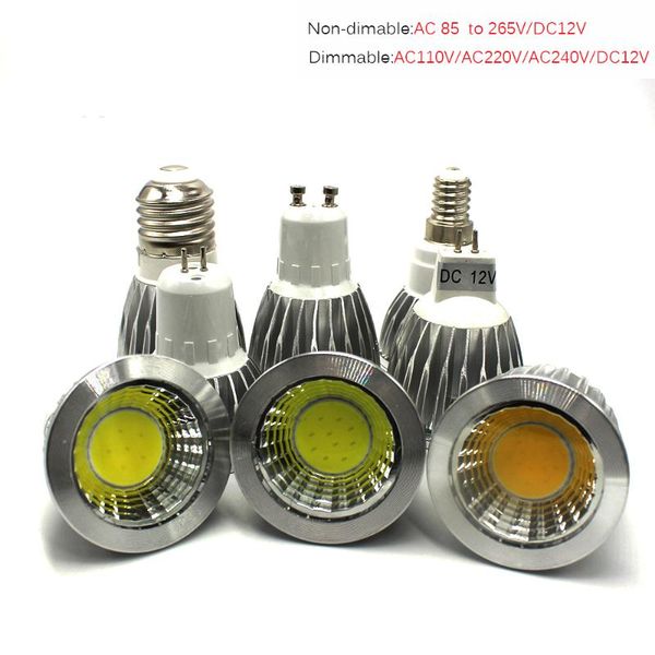 

bulbs cob led spotlight 9w 12w 15w lights e27 e14 gu10 gu5.3 85-265v mr16 12v bulb replace halogen lamp energy saving
