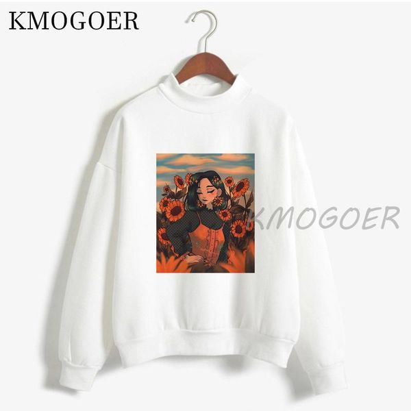 

women's hoodies & sweatshirts ladies fashion sunflower winter women loose graphic hoody woman female vintage autumn pullovers harajuku, Black