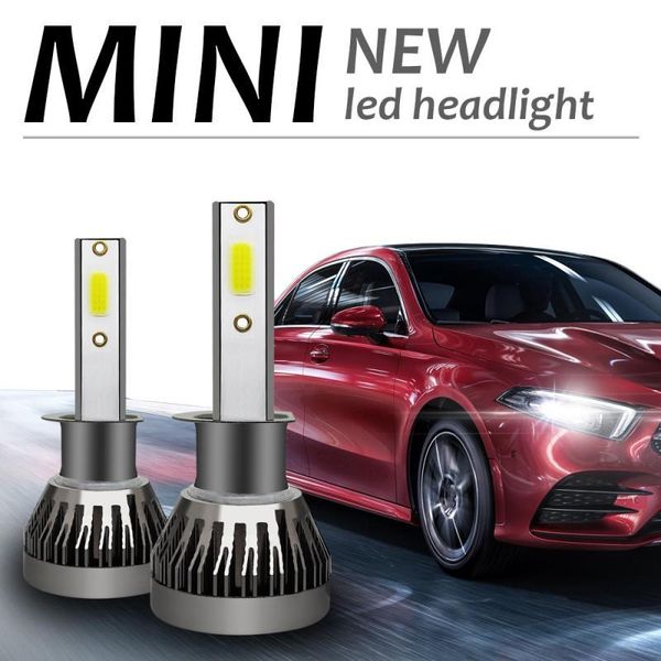 

car headlights kingsofe 1 pair h1/h4/h7/h11/9005/9006 90w 12000lm led cob headlight kit turbo light bulbs 6000k automobiles accessories