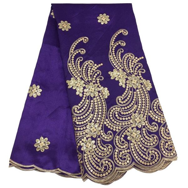 

ribbon cotton-like nigerian sequins lace fabric french floral embroidery african wax george fabrics for wedding party, Pink;blue