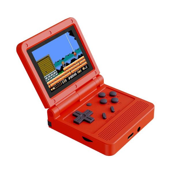 

portable retro handheld game console flip open source gba arcade machine with 3.0 inch hd lcd screen for children gift players