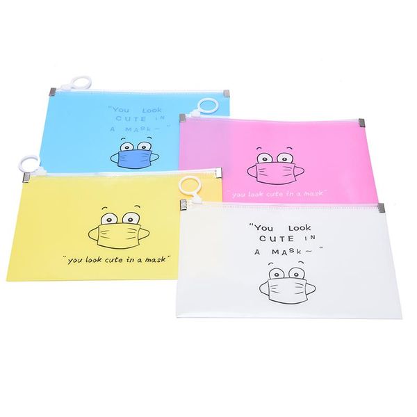 

storage bags porable cartoon mask cover bag facemask holder face box waterproof dust-proof save organizer