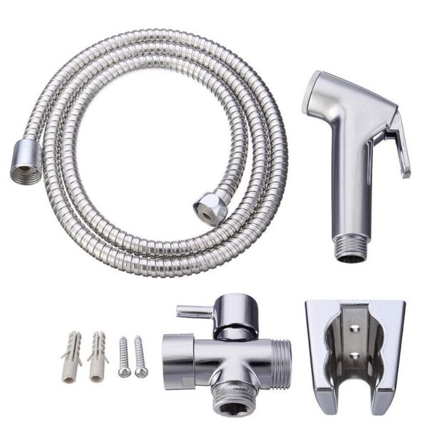 

bath accessory set 1 plastic spray bidets handheld female bidet pressure washing toilet shower head (spray gun water divider 1.5m base