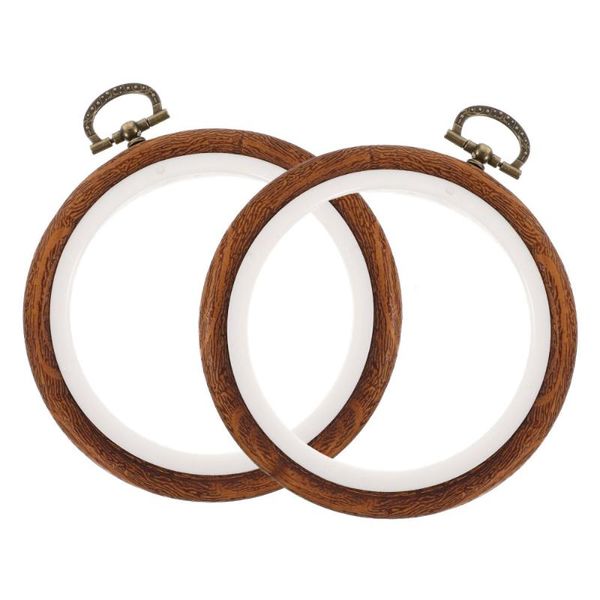 

2pcs embroidery hoops circles imitation wood cross stitch other arts and crafts