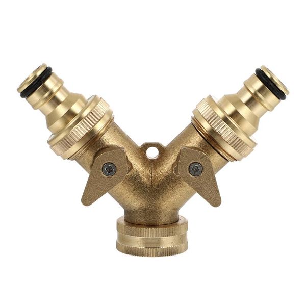 

smart home control y-shaped hose pipe valves water splitter tap connector with 2