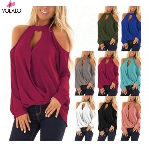 

arrival women casual o-neck long sleeves blouses spring summer chiffon botton shirt blouse plus size 8xl women's & shirts, White