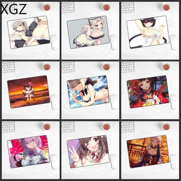 

mouse pads & wrist rests xgz promotional anime girl chest mousepad 22x18cm office game player pad pc keyboard tablet notebook