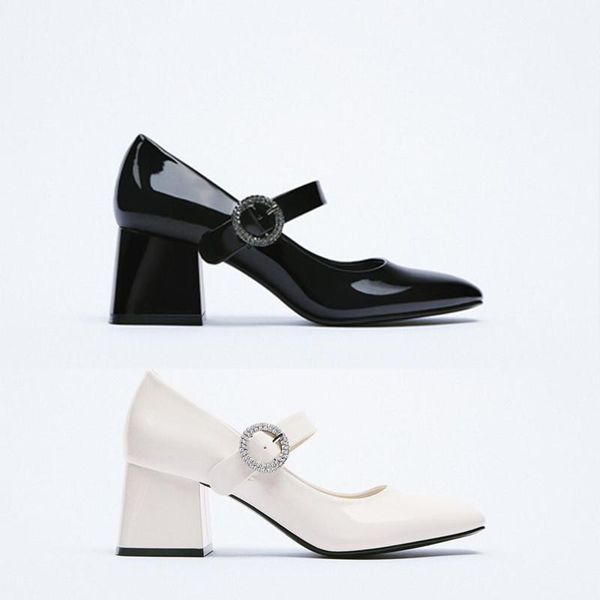

sandals high heel sandal for women round toe shoes lady 2021 mary jane suit female beige shallow mouth high-heeled retro block comfort s, Black