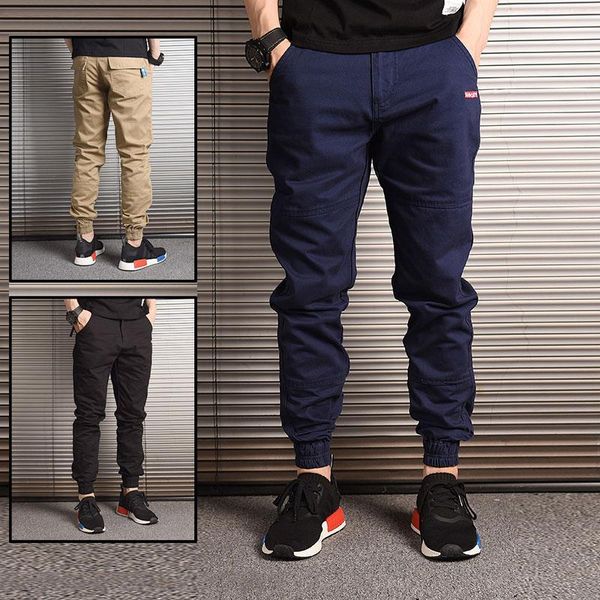 

men's jeans fashion streetwear men loose fit slack bottom casual cargo pants vintage designer japanese style hip hop joggers, Blue