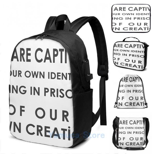 

backpack funny graphic print prison break t-bag usb charge men school bags women bag travel laptop