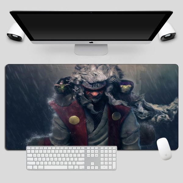 

mouse pads & wrist rests cool anime naruto jiraiya mousepad large locking edge gaming pad gamer rubber soft lapdesk mat boyfriend gift