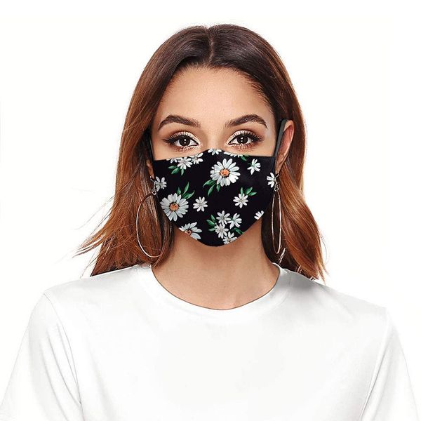 

2021 new daisy printed cotton mask summer mask dustproof washable mask