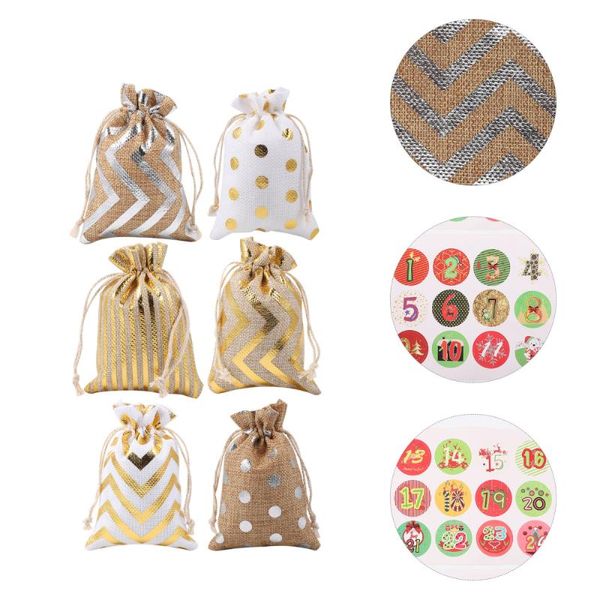 

christmas decorations 1 set candy bag durable delicate portable gift pouch hanging cloth container drawstring holder for party h