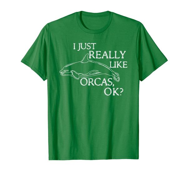 

orca lover i just really like orcas ok t-shirt, White;black