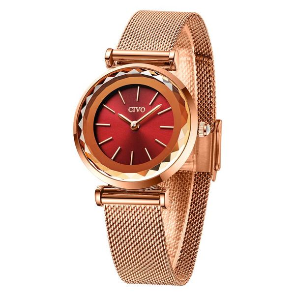 

wristwatches wholesale price civo fashion watches women waterproof quartz ladies bracelet clock relogio feminino, Slivery;brown
